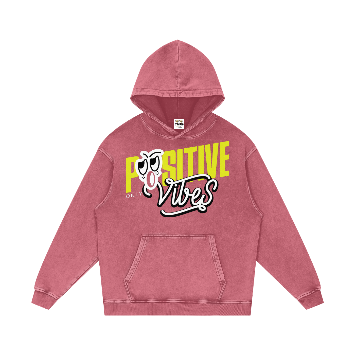 Snow Washed Loose Cotton Hoodie