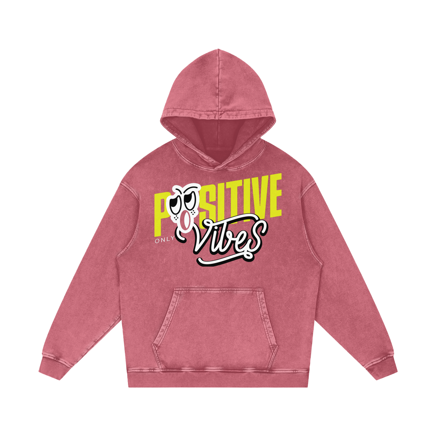 Snow Washed Loose Cotton Hoodie